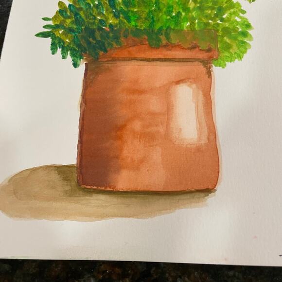 Hand painted watercolor original painting flowrs 7x10” - Picture 3 of 4